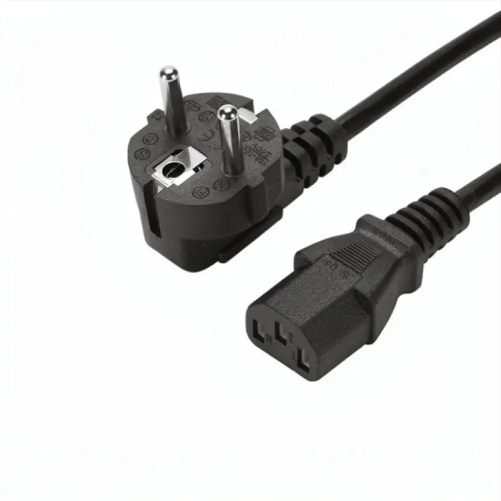 Standard EU Plug Power Cable To C13 Lead For PC Host Monitor Printer Office Appliance Replacement Mains Cord Electrical Wire