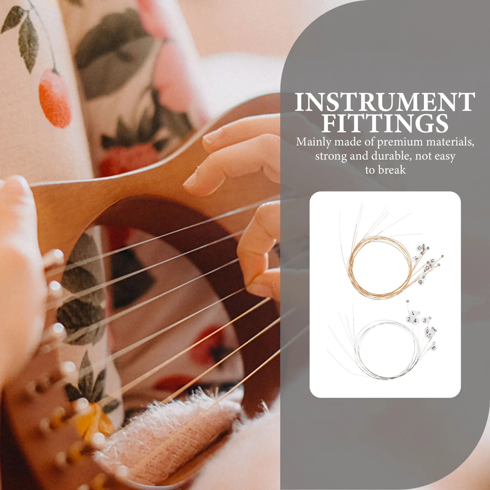 

16 Pcs Guitar Laiya Strings Lyre for Steel Harp Accessories Instrument Accessory