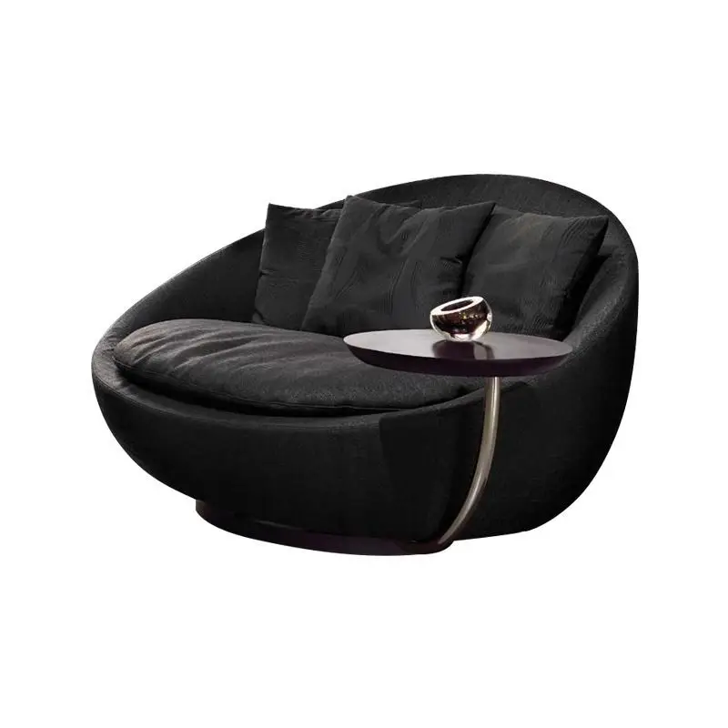 

Designer creative arc rotating single chair small apartment living room balcony leisure Internet celebrity eggshell lazy sofa