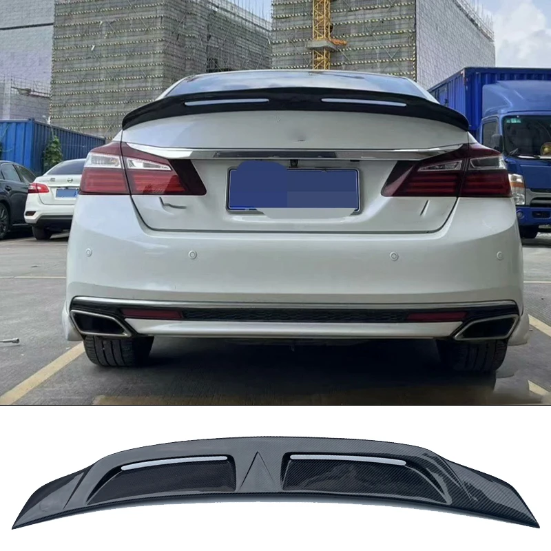 

For Honda Accord 2014 2015 2016 2017 Year Glossy Carbon Fiber/FRP Rear Wing R Style Accessories Car Refitt Spoiler