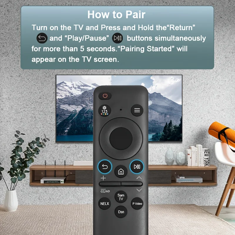 Suitable for Samsung TV Remote Control BN59-01432A, Compatible with Crystal UHD, Neo QLED, Non-rechargeable, No Voice Function