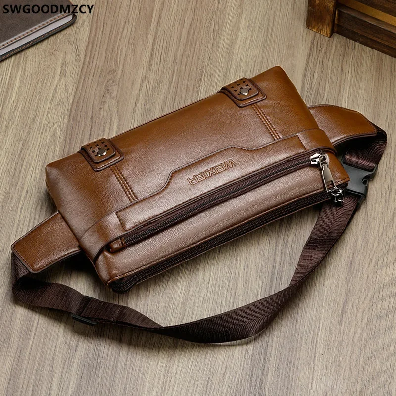 Waist Bag Luxury Brand Fanny Pack Men Leather Pouch Waist Packs Sholder Bag Waist Pouch for Men Cross Body Bag Men сумка мужская