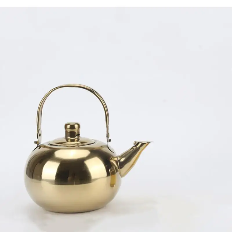 

Thick Stainless Steel Teapot Tea Set Coffee Pot with Filter Hotel Restaurant Home Induction Cooker Kettle 1 / 1.2 1.4L