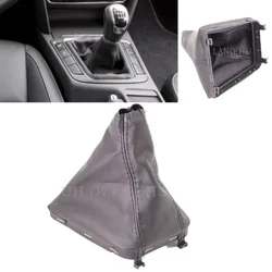 For Skoda Superb MK2 2008 2009 2010 2011 2012 2013 2014 2015 Mt car-styling Manual Gear Stick Shift Knob Black PU Leather Boot