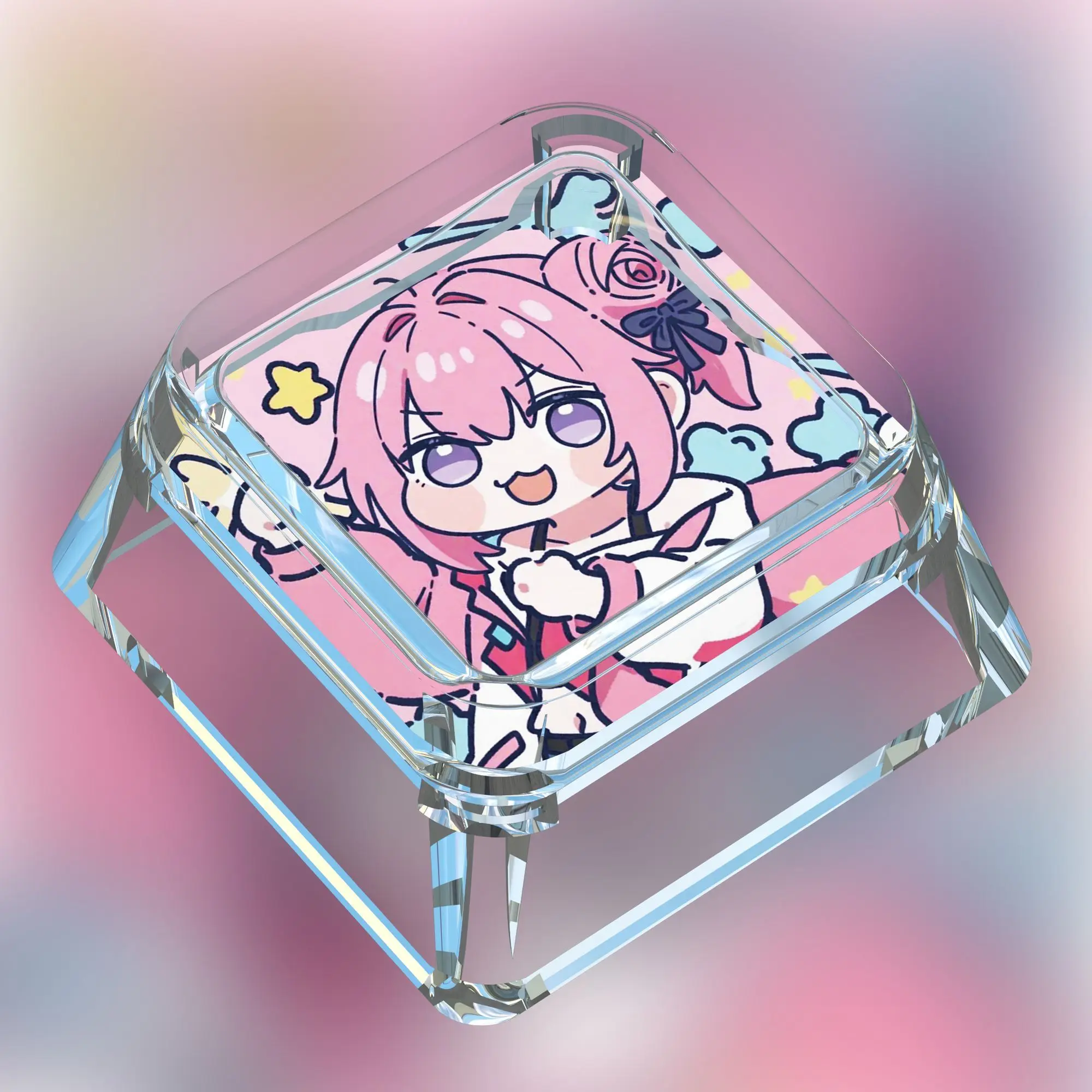 Doro Transparent Keycap Cartoon Cute Creative Nikke Dorothy Artisan Cap Victoria Peripheral Mechanical Keyboard Accessories