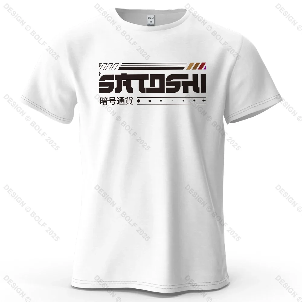 2026NEW Satoshi and Crypto Printed Men's T-Shirt 100% Cotton Oversized Tech Theme Outfits Graphic Tees for Women Tops Tees Y2K