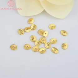 (3842)200PCS 6*5MM Zinc Alloy Gold Color Round or curved brushed disks Spacer Beads Diy Jewelry Findings Accessories