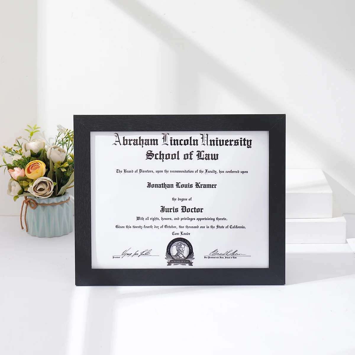 Wooden Diploma Photo Frame Home Decor 8.5x11 \