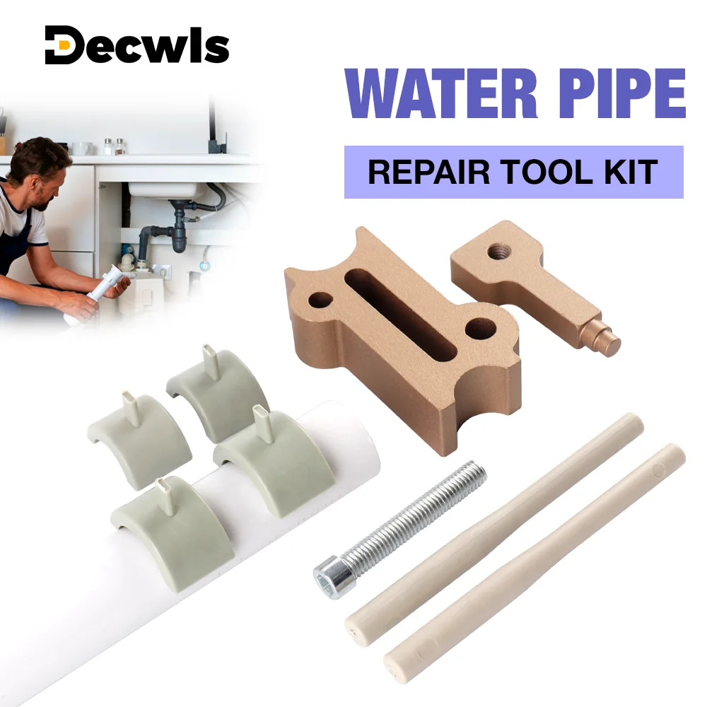 

1 набор инструментов для ремонта сантехники, термоклей для водопроводных труб PPR/PE, герметичный, устойчивый к высоким температурам и давлению, с ремонтным стержнем