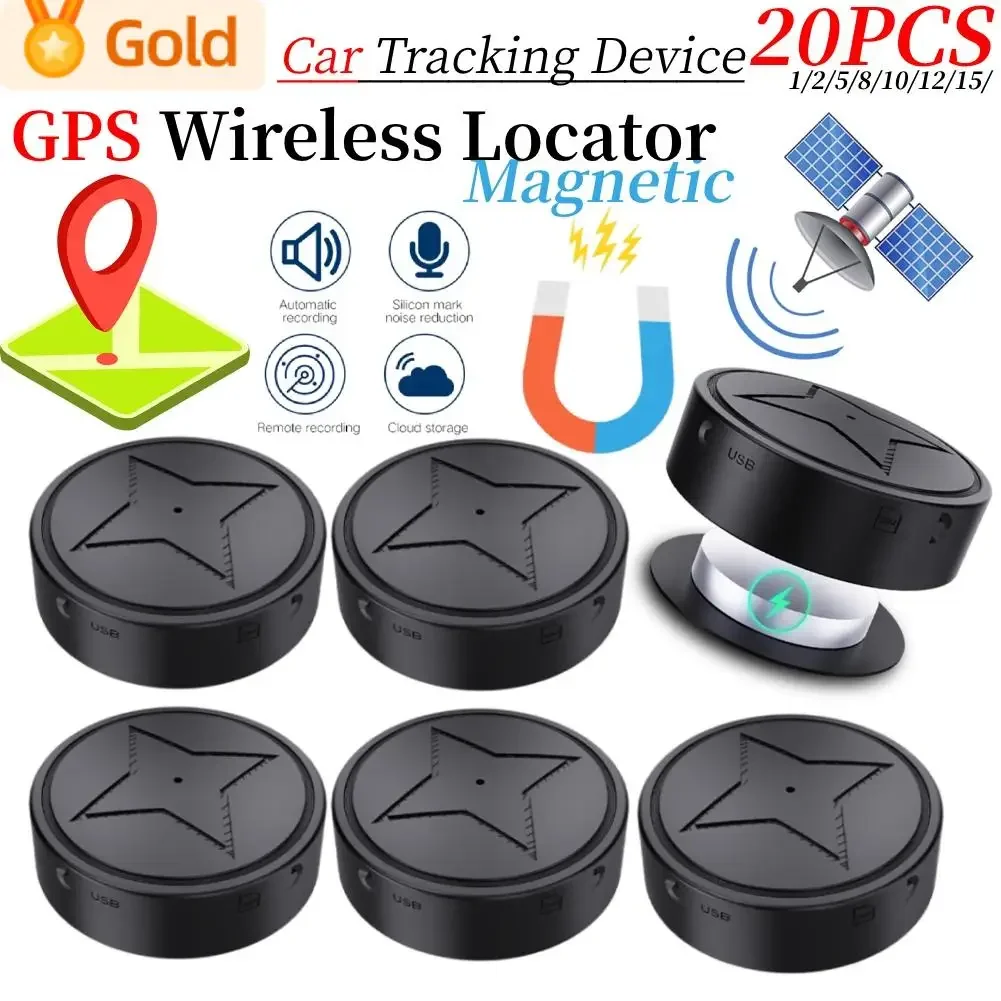 1~20PCS Mini GPS Car Tracker Device GSM GPS Wireless Locator Portable Positioner Anti-theft Strong Magnetic Adsorption Trackers