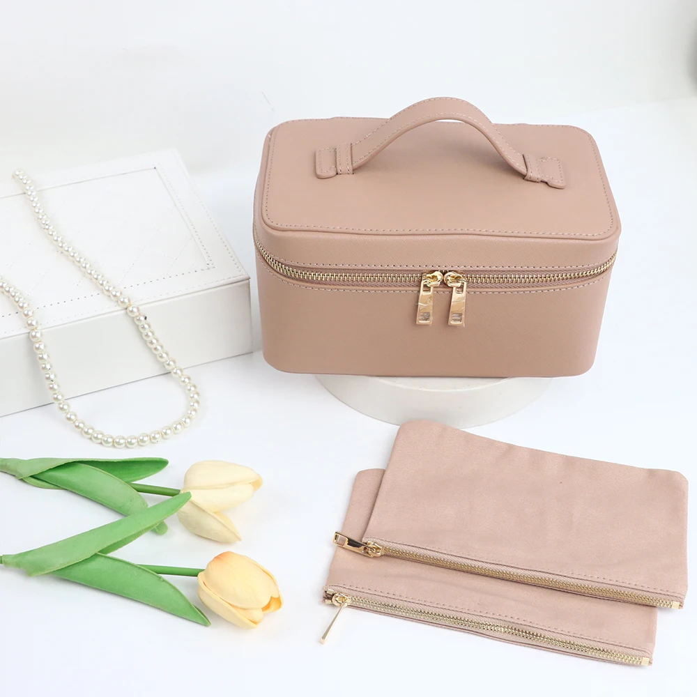 Personalisierte Echtleder-Reise-Badproduktbox für Damen, Tragbare Hängende Kosmetiktasche, Multi-Set-Kosmetiktasche – Detail 8