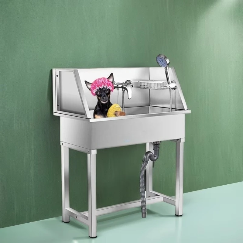 2026 Stainless Steel Small Size Dog Bath Tub Pet Grooming Washing Station Bathtub Wholesale Customized for Pet Care and Supplies