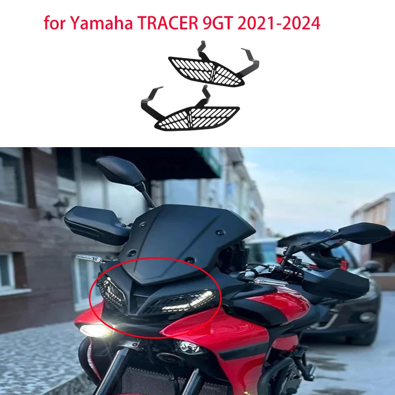 

Защита фар мотоцикла для Yamaha TRACER 9GT 2021-2024, сетчатый чехол для фар, защитный чехол, сетчатый чехол для фар