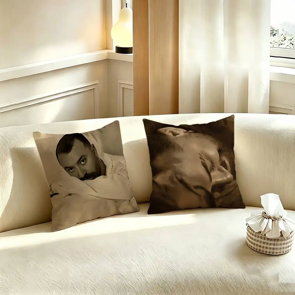 S-sam smith hazel eyes Pillow Case For Room Sofa Cushion Cover Suitable For Home Bedroom Decoration And Protector