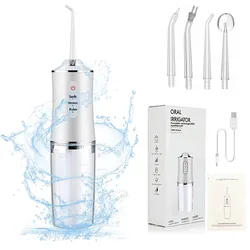 Professional Flossing Cordless Travel White 360 Rotating Nozzle 1200mah Waterproof Teeth Kid Oral Irrigator Water Dental Flosser