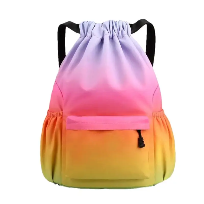 

Drawstring Bag For Sports Multi-Pocket Sports Backpack With Drawstring Closure Fitness And Swimming Enthusiasts Storage Bag