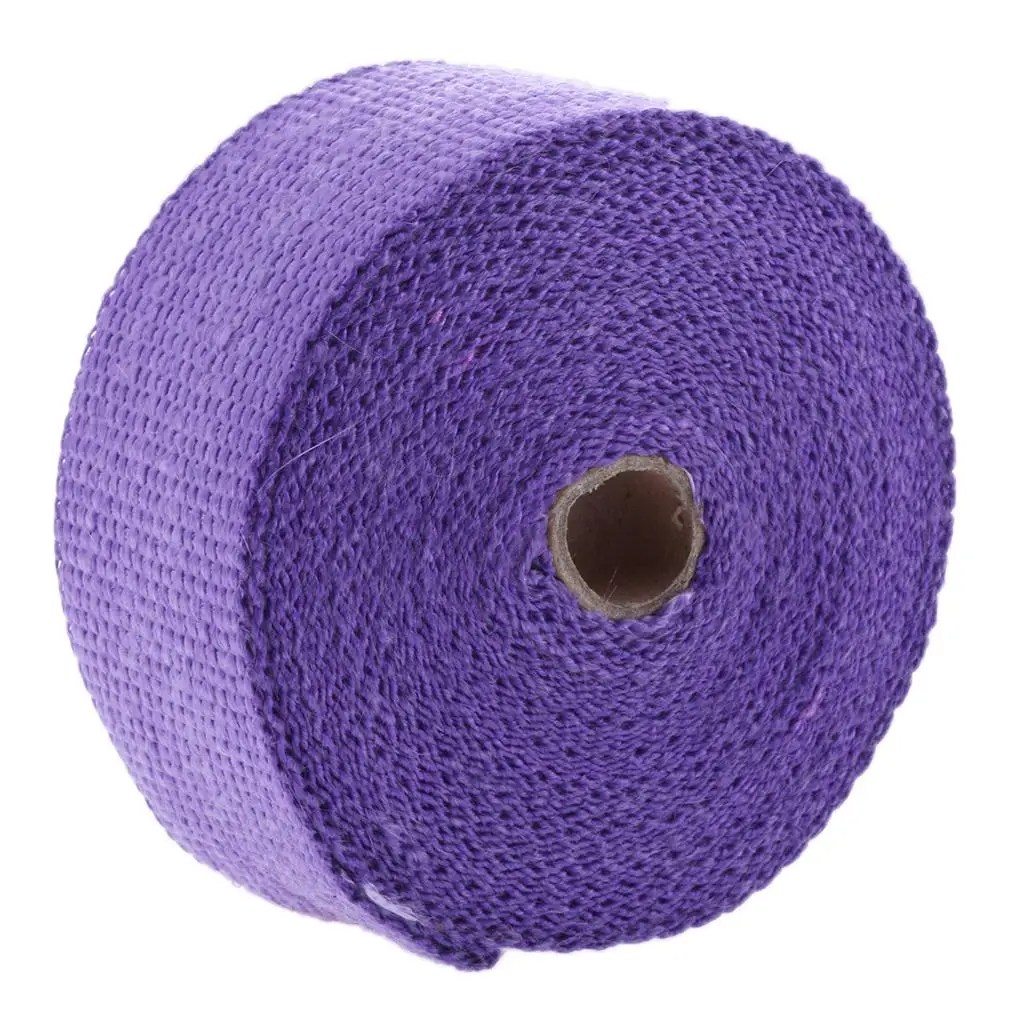 

Purple Exhaust Pipe Insulation Wrap High Temp Resistance Tape for Motorcycle Exhaust Pipe Adapter Muffler Protection Use