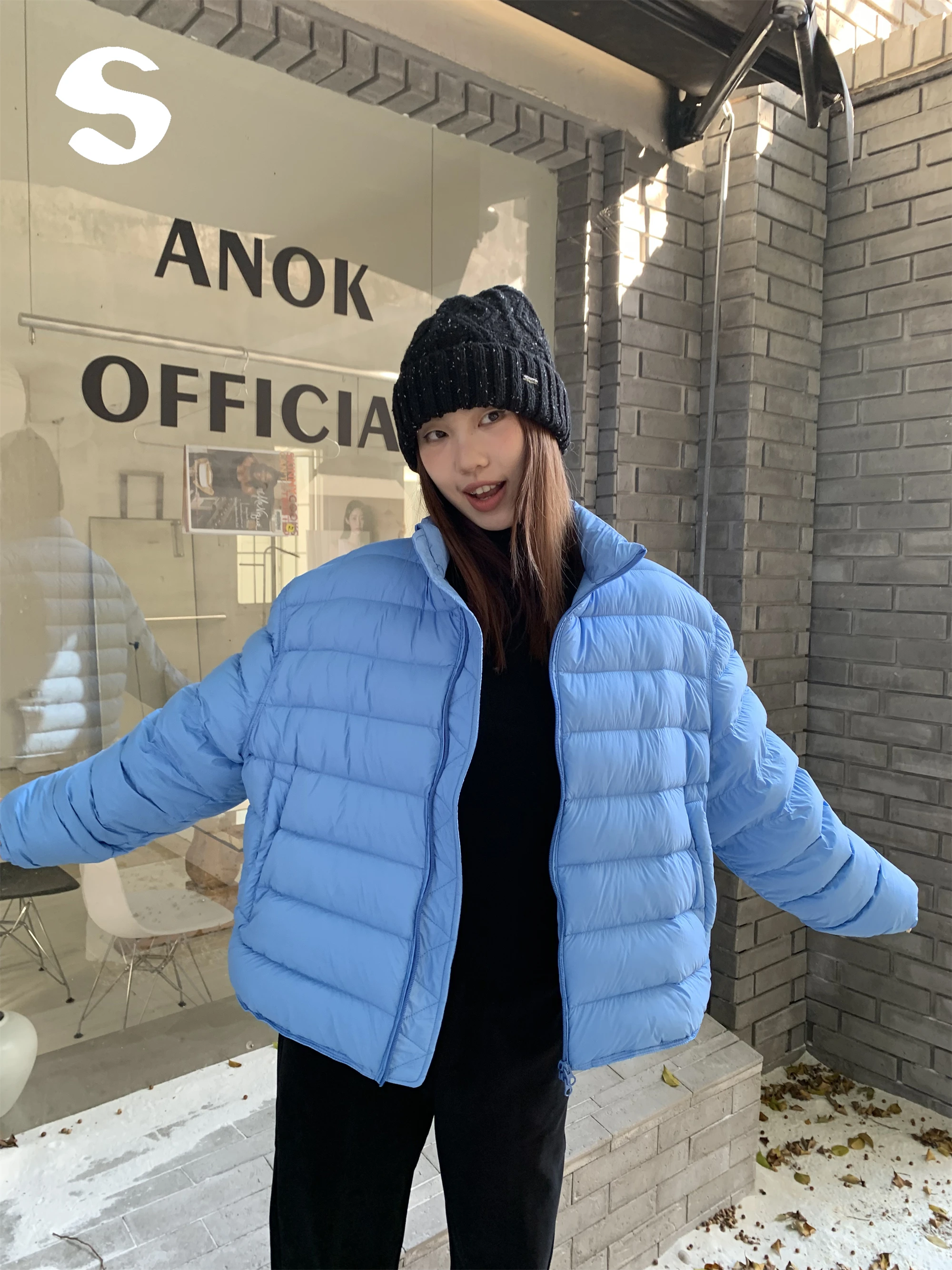 

Универсальная зимняя теплая белая пуховая куртка с воротником-стойкой и ребристой отделкой, легкая повседневная верхняя одежда