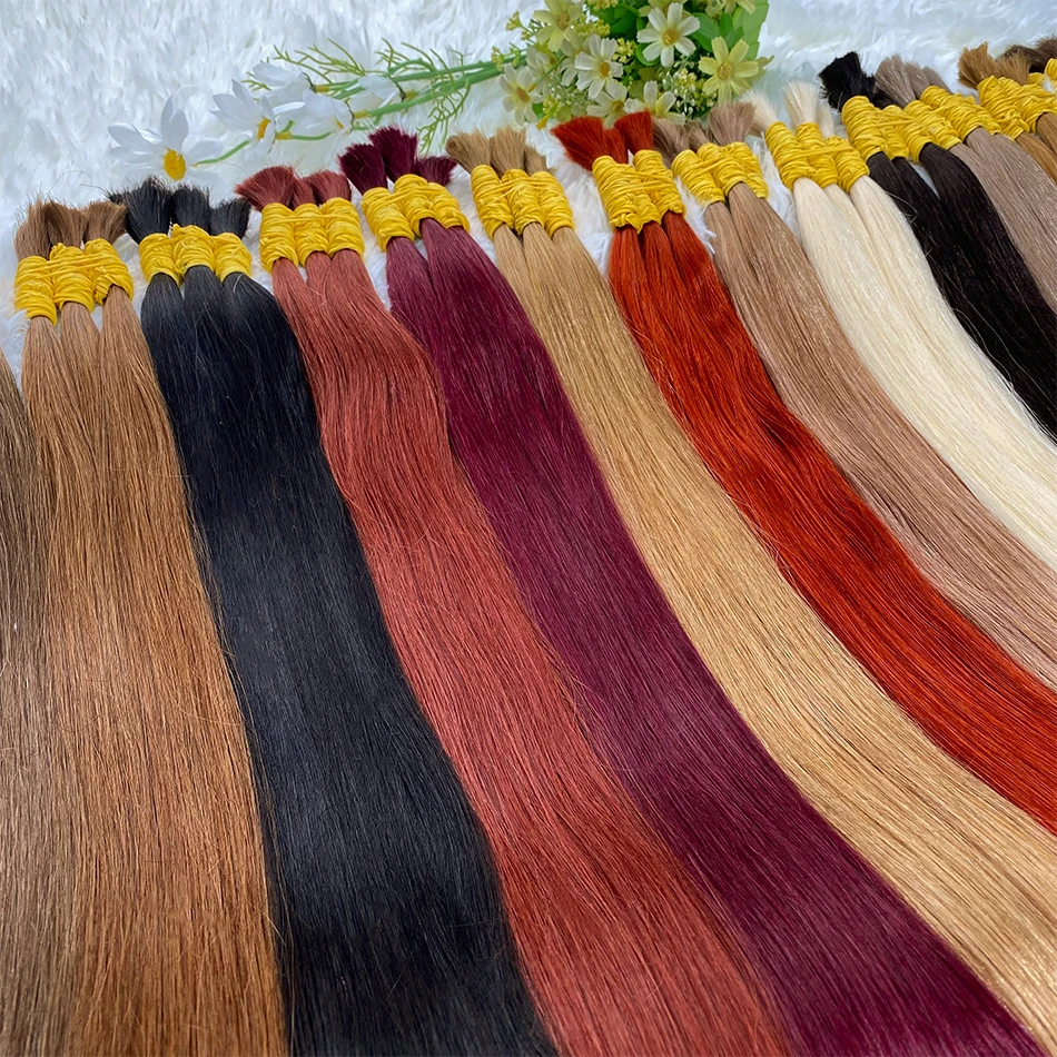 Straight Human Hair Bundels No Weft Natural Black 10A 12A Indian Hair for Women Brazilian Remy Hair for Salon 100g