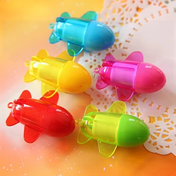 24pcs creative student stationery cute candy color cartoon airplane shape telescopic gift advertising ballpoint pen