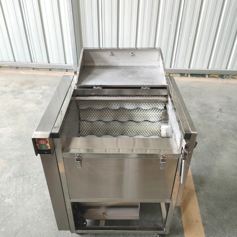 آلة تقشير الكسافا الأوتوماتيكية بالكامل آلة تنظيف وتقشير فجل الزنجبيل والبطاطس