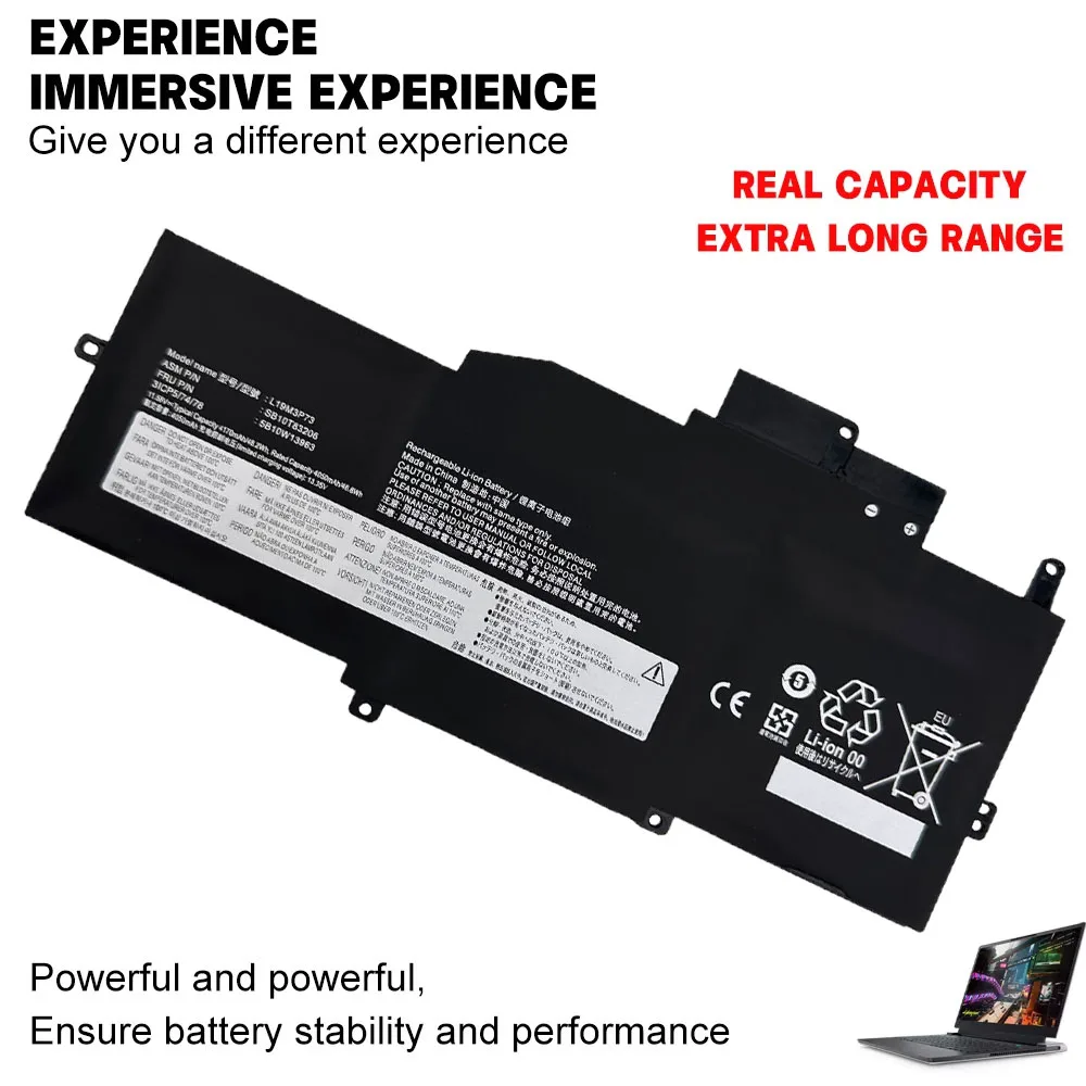 High Quality L19M3P73 L19C3P71 L19M3P72 Laptop Battery 11.58V 48.2Wh for Lenovo ThinkPad X1 Nano Gen 1 20UN 20UQ (3-Cell)