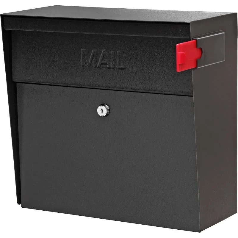 

7162 Metro, Black High Capacity Wall Mounted Locking Security Mailbox,Medium