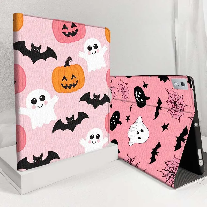 

Halloween Element Pink Pattern For Lenovo Pad Tab Legion Xiaoxin Y900 Y700 K10 M10 P11 3rd Pro GT Plus Gen Cover Tablet Case