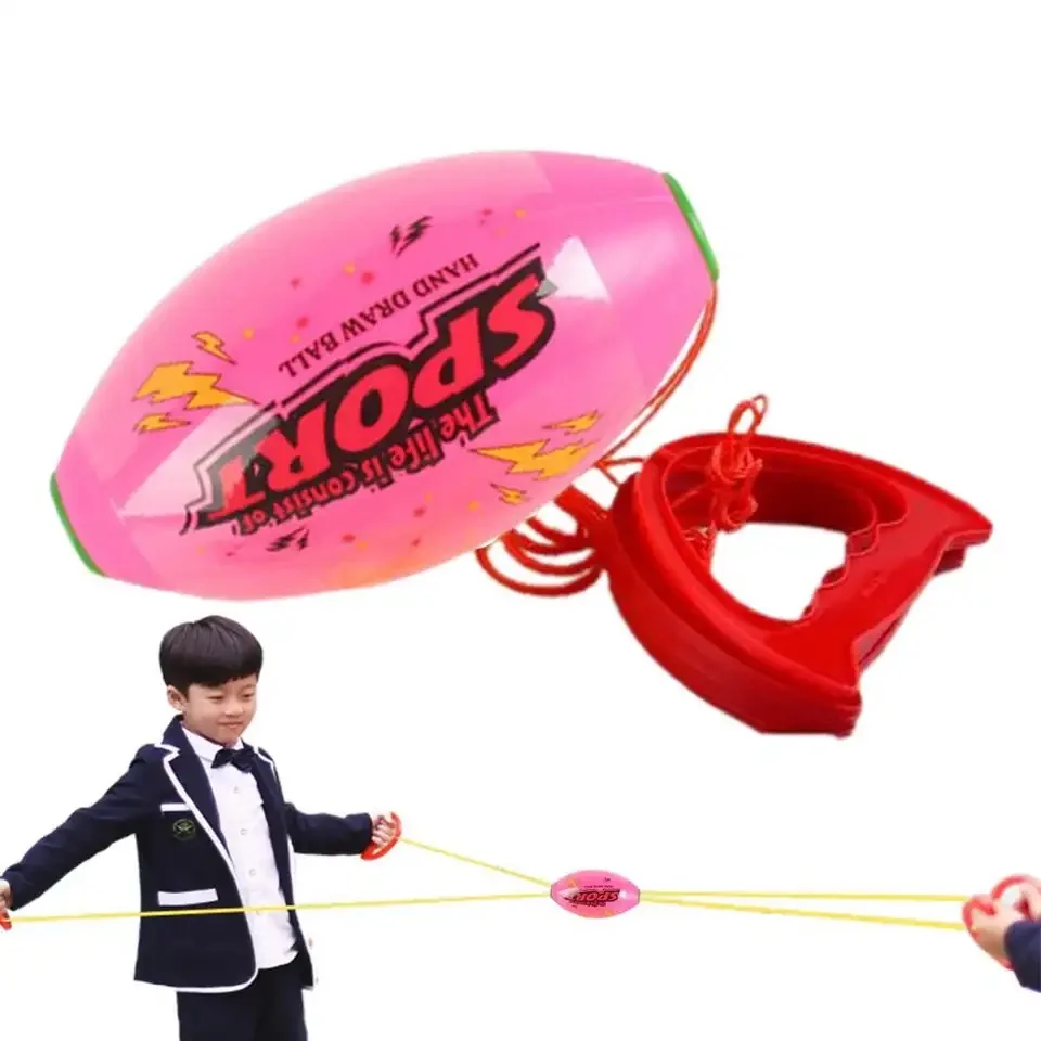 Speed Ball Through Pulling Ball Outdoor Game Children Parent Interaction Fun Collision Toy Force Elastic Sliding Zoom Ball