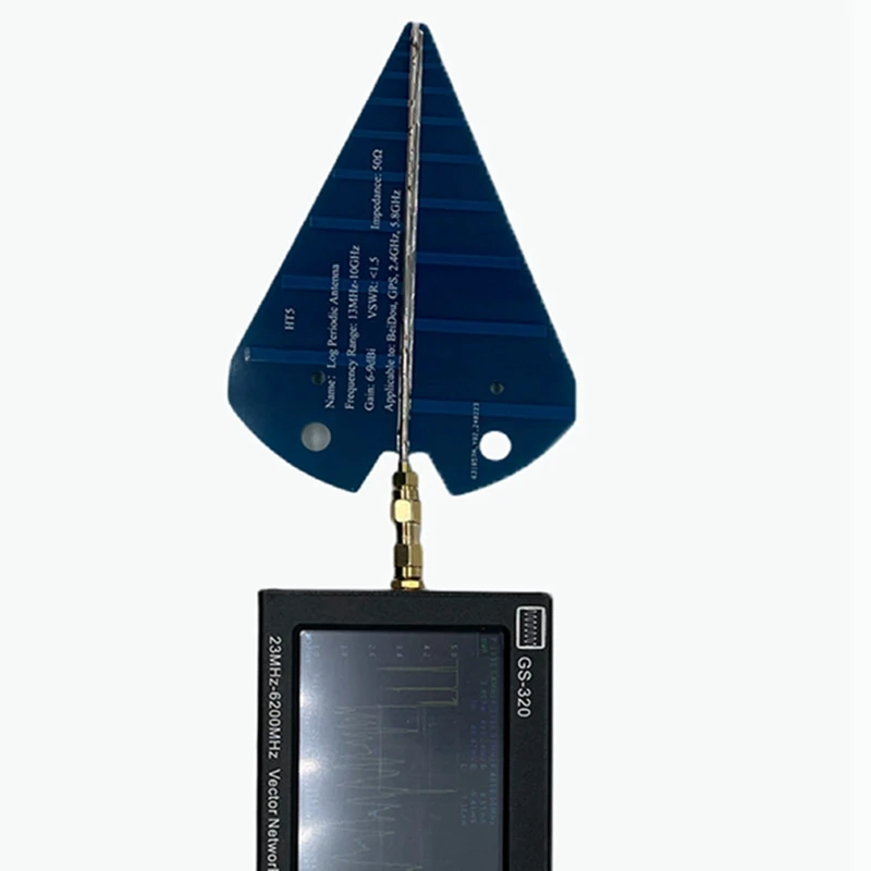 Imagem -02 - Antena sem Fio do Teste do Ganho Alto Log Ht5 Periódico 1.310ghz 6-9dbi 50ohm Vhf Frequência Ultraelevada Shf Beidou Gps