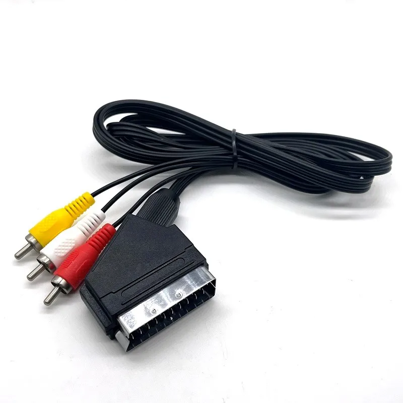 SCART to 3 RCA Audio Video AV Adapter Cable