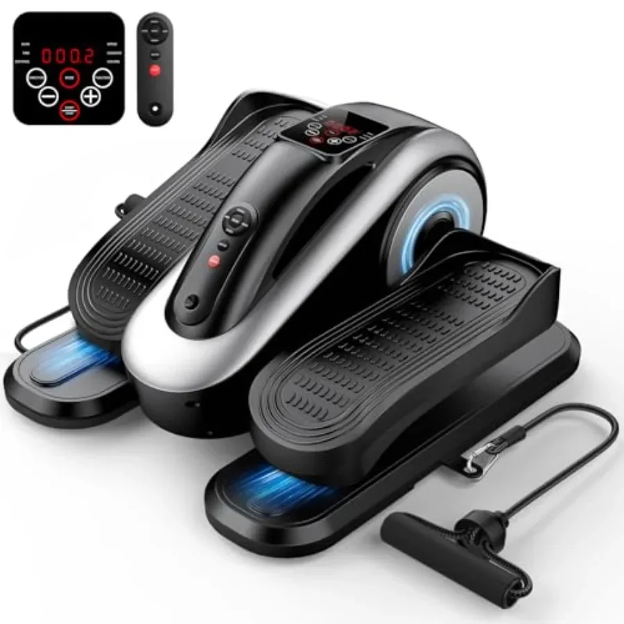 

Under Desk Elliptical Machine for Home Office Use, ABS Plastic Steel, Black, Compact Design with 12 Speeds, 12 Modes, Remote Co