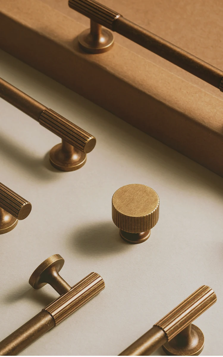 Dooroom Messing-Möbelgriff, Retro-Streifenknopf für Schrank, Kleiderschrank, Schminktisch, Schuhschrank, Schublade, Kommode, Großhandel verfügbar – Detail 13