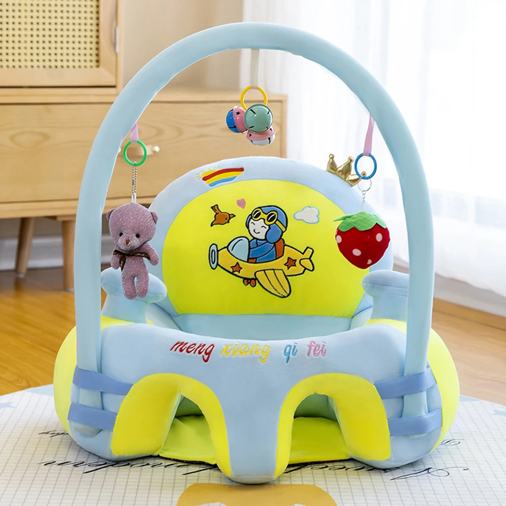 Funda para silla de alimentación de asiento, sofá para niños, piel, nido para niños pequeños, asiento de seguridad, sofá sin felpa de algodón, aprendizaje para bebés