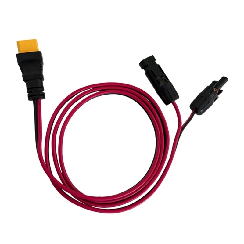 Q6PA XT90 Photovoltaic Cable, 1.5m Solar Charging Cable with Male and Female Solar Ends, PVC Insulated Body for Photovoltaic and