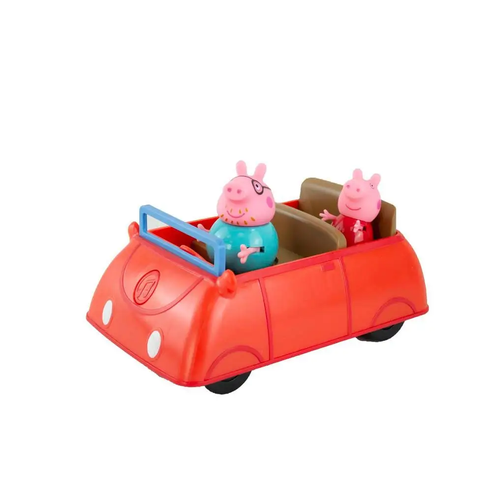 Peppa Schwein Familien auto mit Sound Spielset Anime Action figur Cartoon Tiermodell niedliche Puppe Figur Kinderspiel zeug Weihnachts geschenk