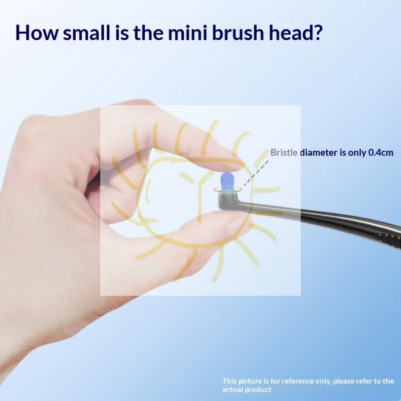 Kleiner Kopf, Einzelbündel, Interdentalbürste, Zahnreinigung, Zahnbürste, tiefe Mundreinigung, weiche Borsten, bunte kleine Kopfbürste