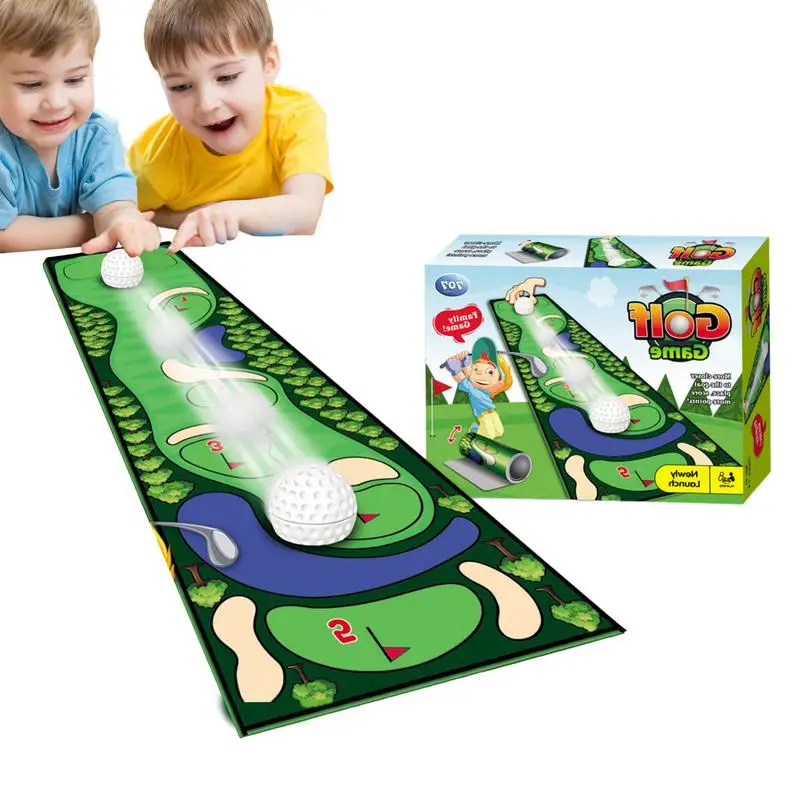 

Tabletop Curling Game early Educational Curling And Golf Game With Mat Children Travel Party Fun Indoor Golf Game set