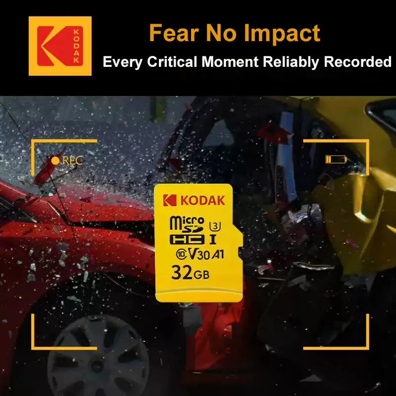Kodak Dashcam Micro Sd Card 4K Loop Recording Microsd Memory Cards A1 U3 V30 100MB/s SDXC Resistant High Temperatures
