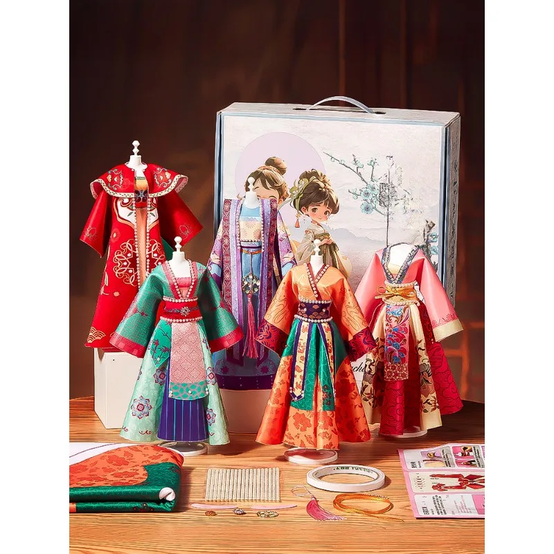 

Girl's Birthday Gift Clothing Design Children's Hanfu Handmade Toy Dressing Doll 6 Years Old