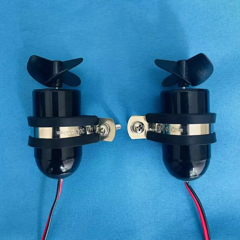 1Pair RC Bait/Tug Boat Modified 3-12V Underwater Motor w Fixed Bracket Waterproof ROV Thruster High Speed fr DIY Submarine Robot
