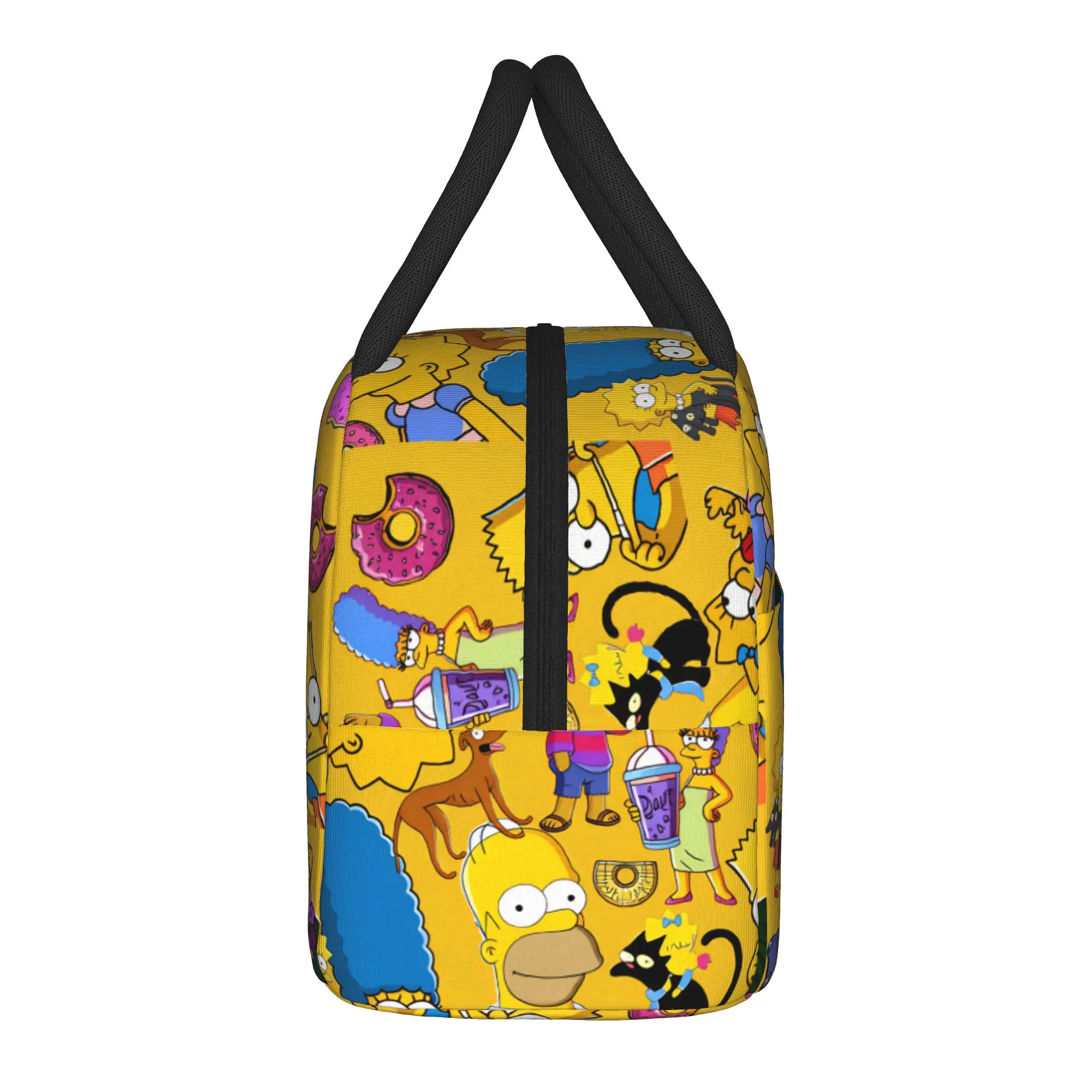 Homer S-Simpson And Marge Portrait Lunch Bag  Portable Lunch Box Child Outdoor Picnic Cooler Bag Oxford Thermal Tote Handbags