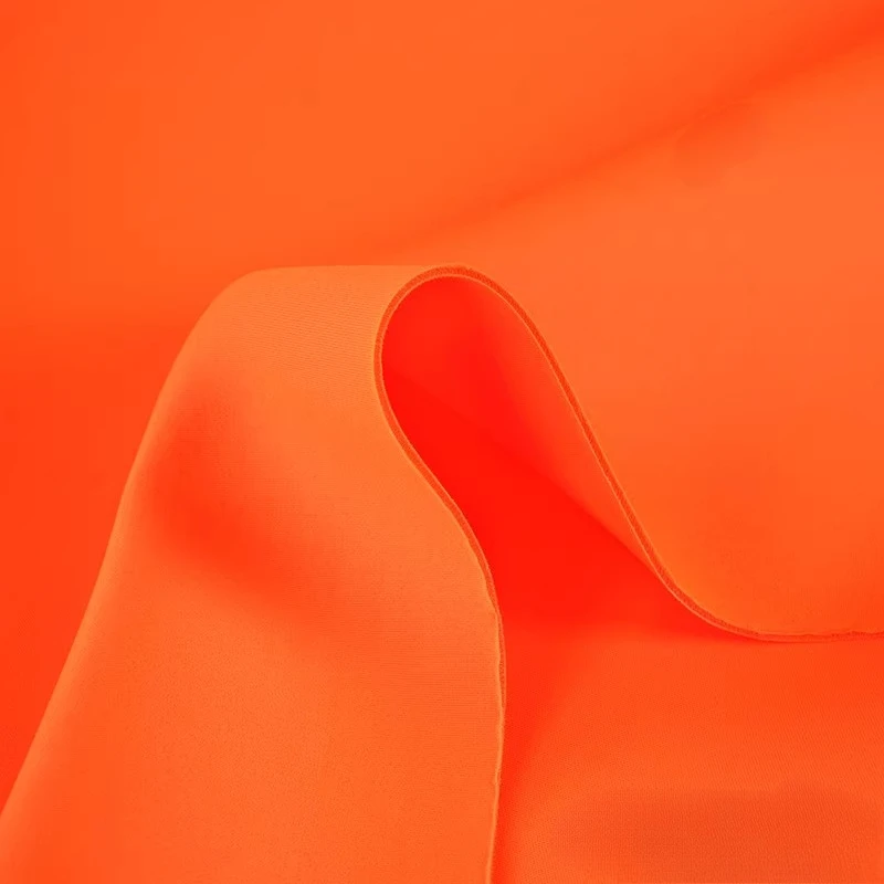 

Lined Space Cotton Air Layer Fabric Bright Orange Thick Hoodie with Elasticity Non Hooked Three Dimensional Silhouette Fabric