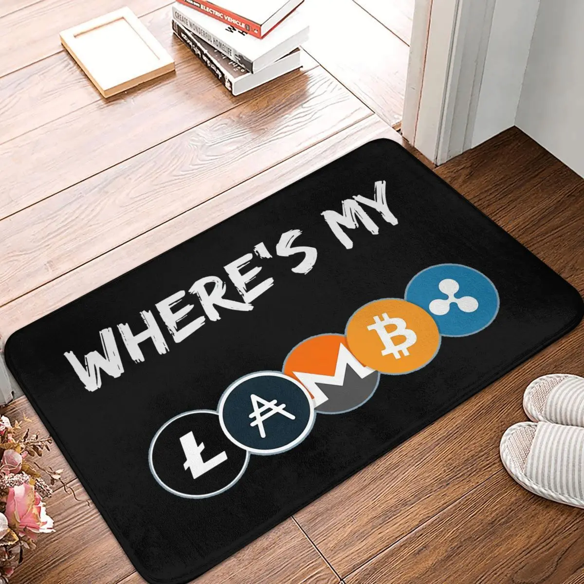 Blockchain Crypto Miners Non-slip Doormat Where Bath Bedroom Mat Prayer Carpet Flannel Modern Decor