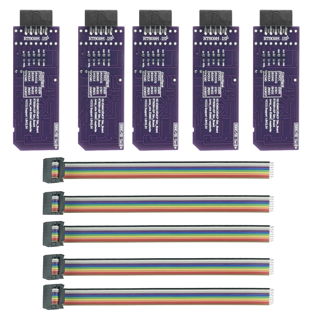 Original BGA100,BGA254,BGA162/BGA186 BGA153/169 BGA221 Simple Reading and Writing Board SD-EMMC RT809H-ISP Flywire Adapter Board