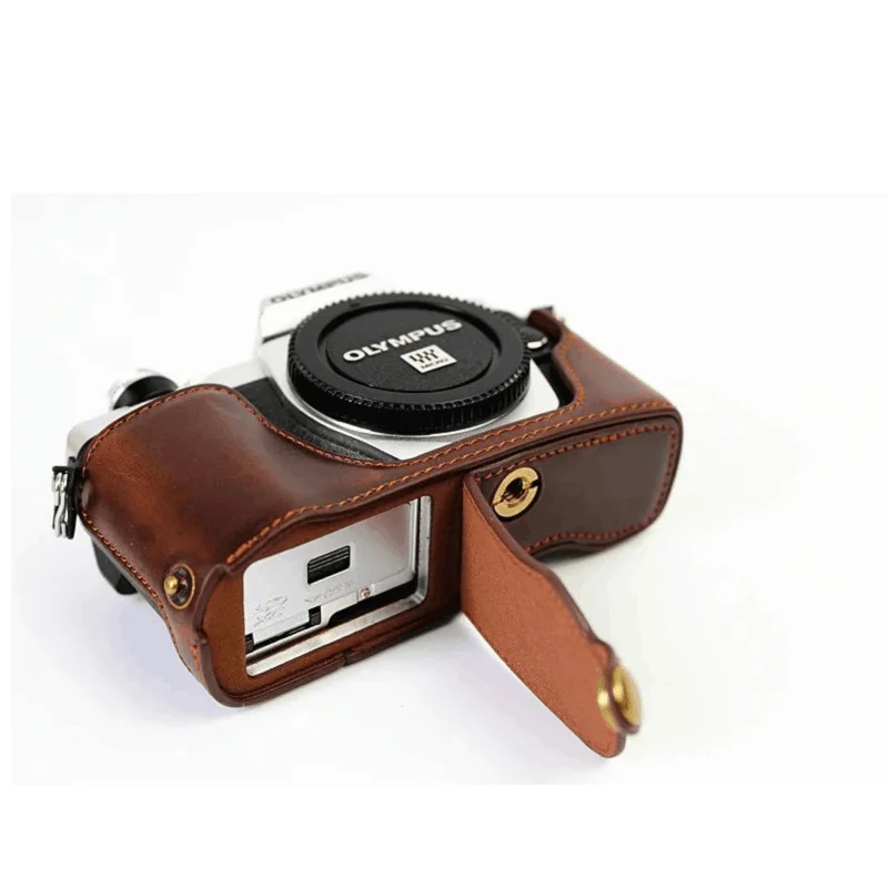 New Half Body Set Cover Camera Bag Case for Olympus E-M10 Mark II EM10 II 14-42mm OM-D E-M10 PU Leather Half Body Set Cover