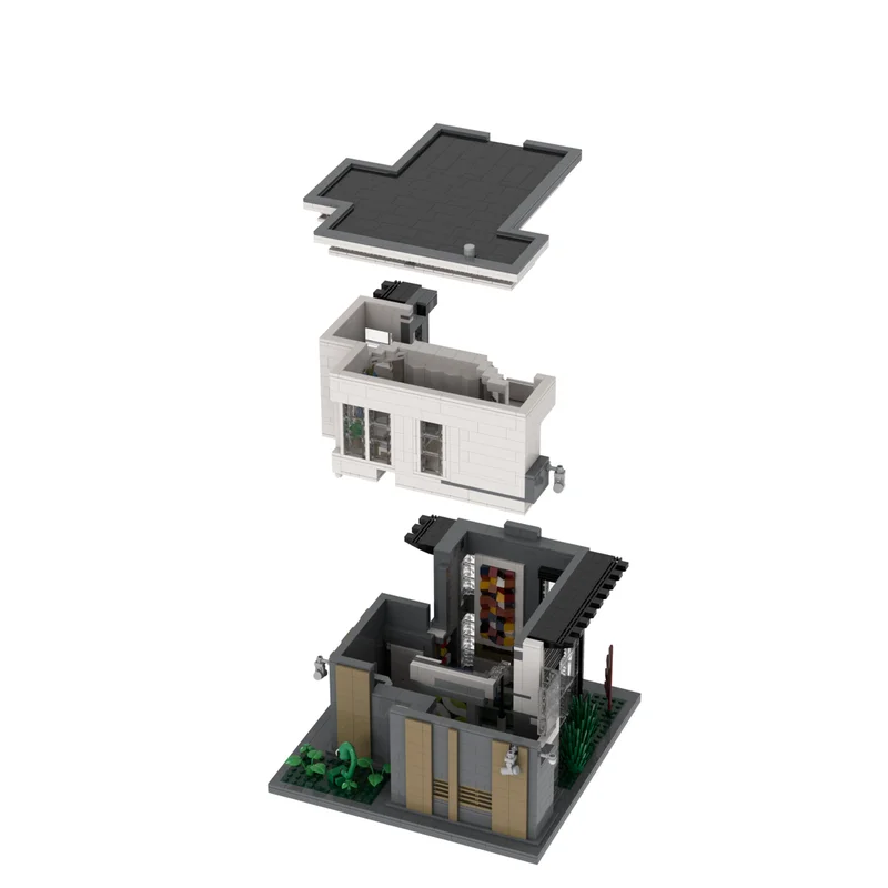도시 스트리트 뷰 Moc 빌딩 블록 예술 수집가의 집 모델 기술 벽돌 DIY 조립 휴일 장난감 세트 선물