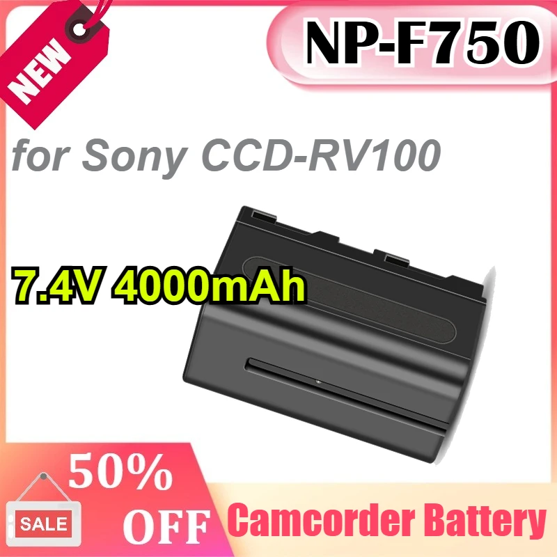 

NP-F750 7.4V 4000mAh for Sony CCD-RV100 Camcorder Rechargeable Battery with USB Charger