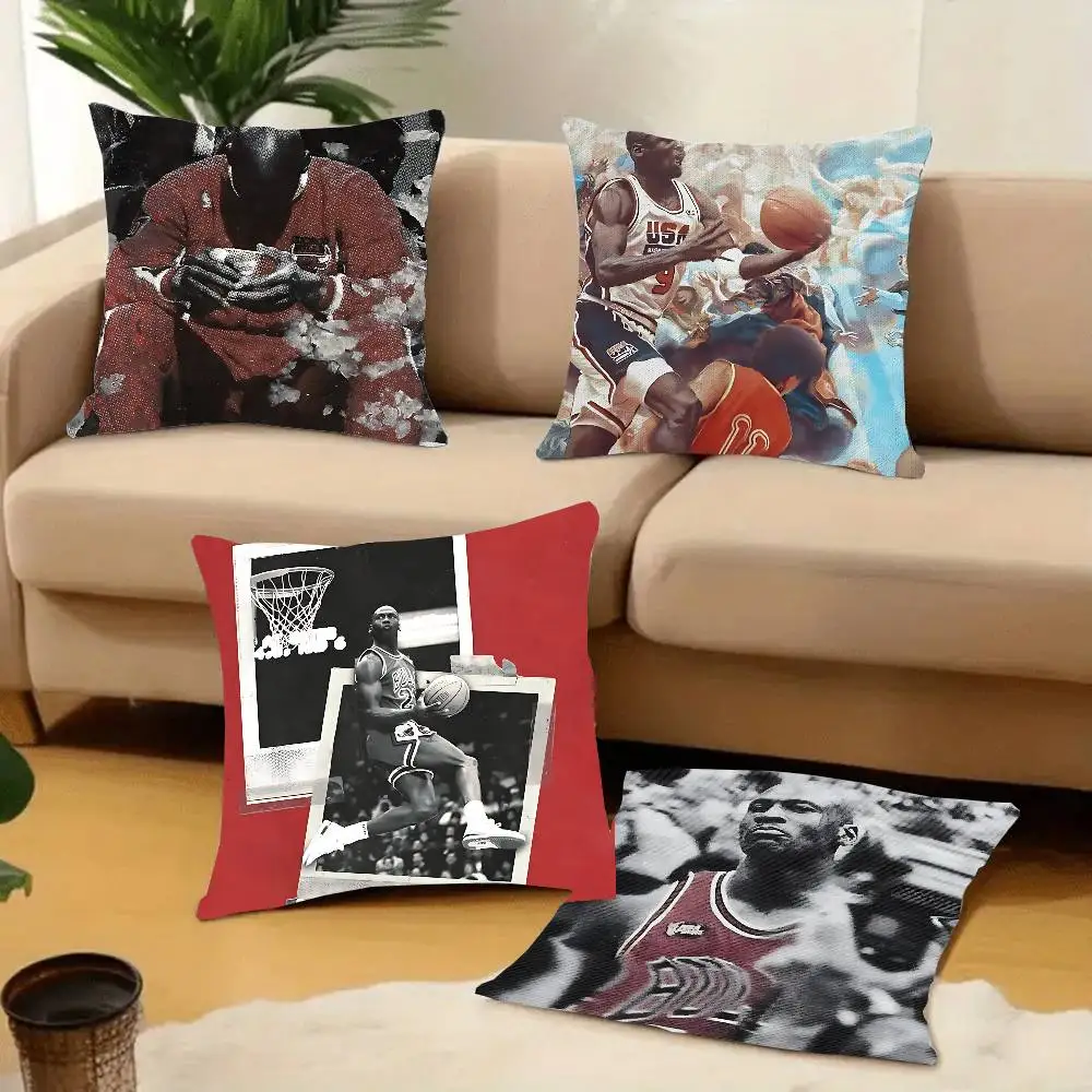 1PC Basketball J-Jordan 23 COOL Pillow Case Square  Bedroom Sofa Leisure Comfort Cushion Car Home Decoration Pillowcase 40x40