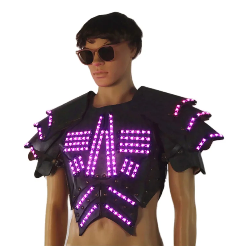 Robot armatura led uomo Natale costume di scena DJ carnevale performance indossare abbigliamento illuminato Viking cosplay vestire vestito nuovo pa77